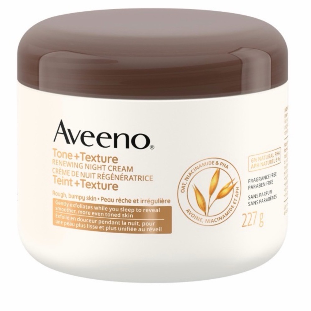 New Aveeno Tone + Texture Renewing Night Cream